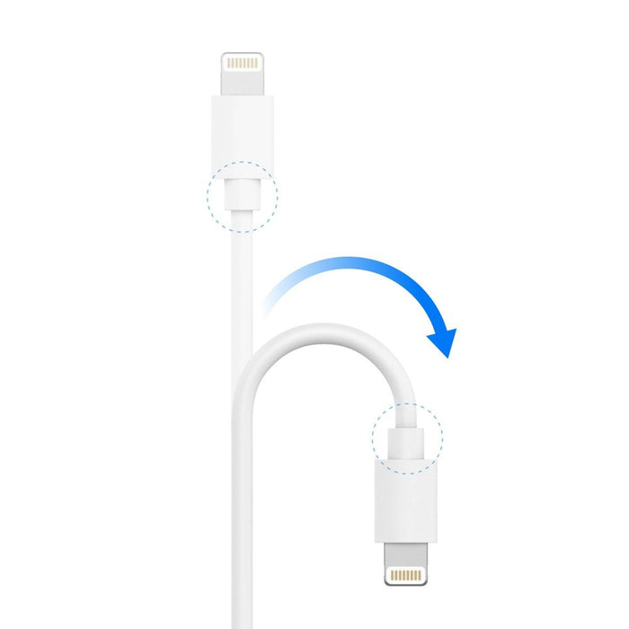 Just Wireless 6' TPU Lightning to USB-A Cable - White