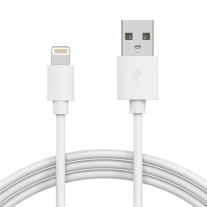 Just Wireless 6' TPU Lightning to USB-A Cable - White
