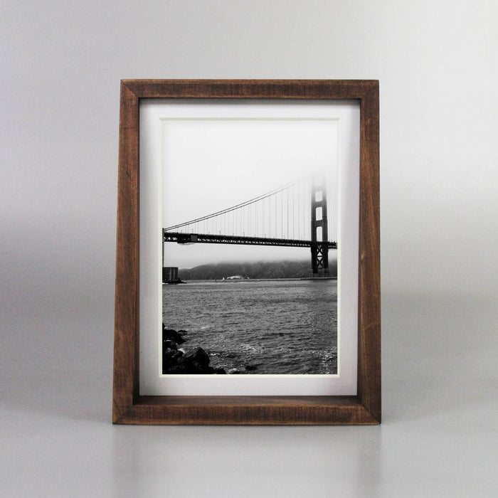 6.5" x 8.5" Matted to 5" x 7" Frame Tabletop Stained Walnut - Threshold