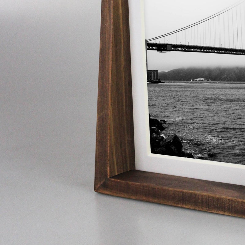 6.5" x 8.5" Matted to 5" x 7" Frame Tabletop Stained Walnut - Threshold