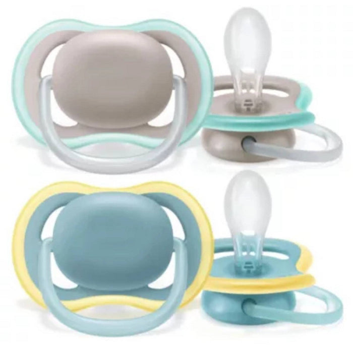 Avent Philips Ultra Air Pacifier 18 Months+ - Beige/Dawn, Blue/Gray - 2pk
