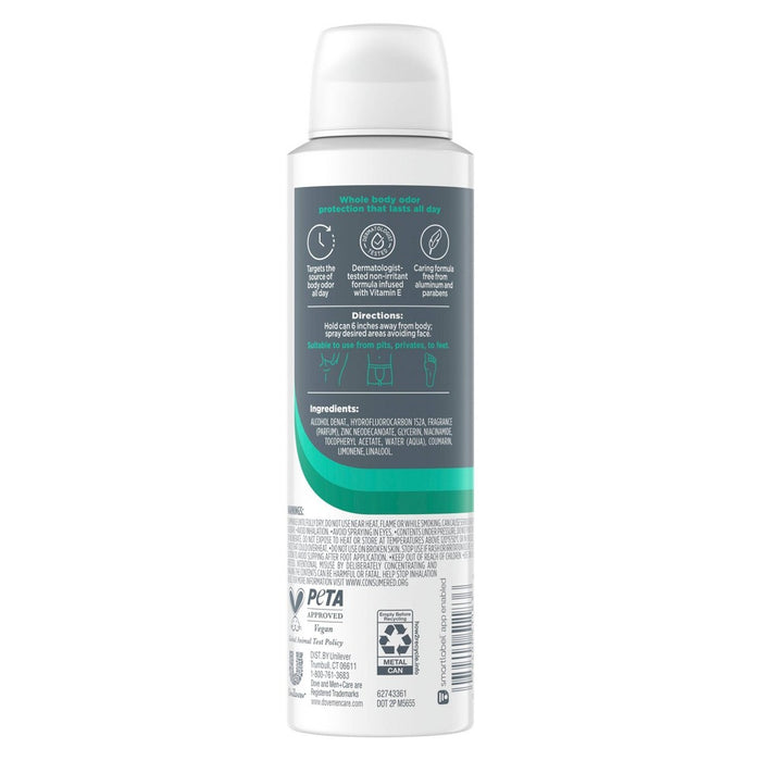 Dove Men+Care Aloe & Bamboo Whole Body Deodorant Spray - 4oz