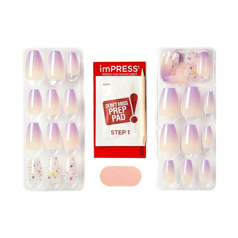 KISS Products imPRESS Press-On Manicure Medium Coffin Fake Nails - All I Want - 33ct