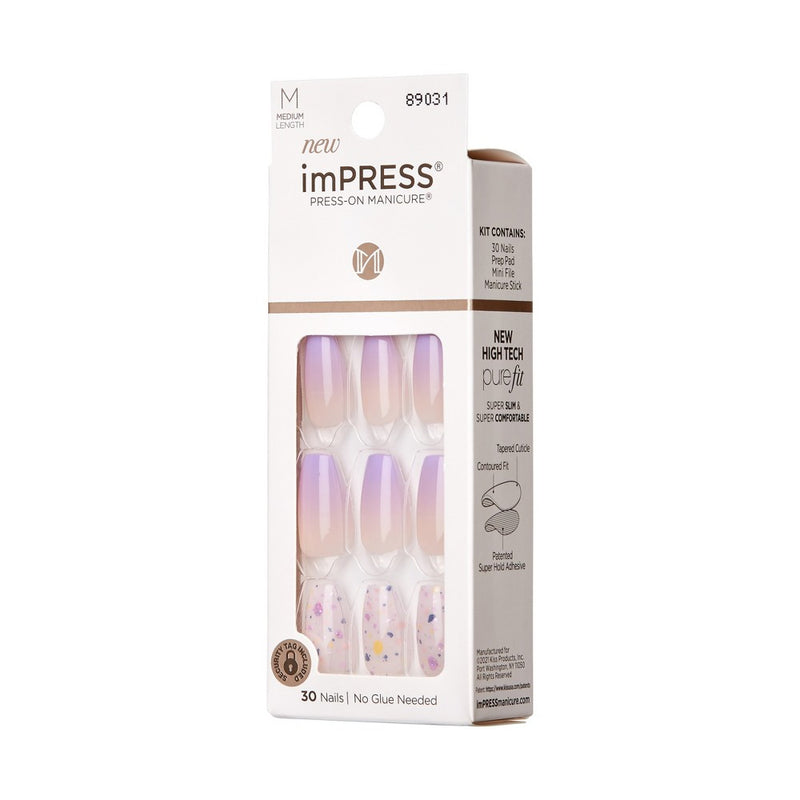 KISS Products imPRESS Press-On Manicure Medium Coffin Fake Nails - All I Want - 33ct