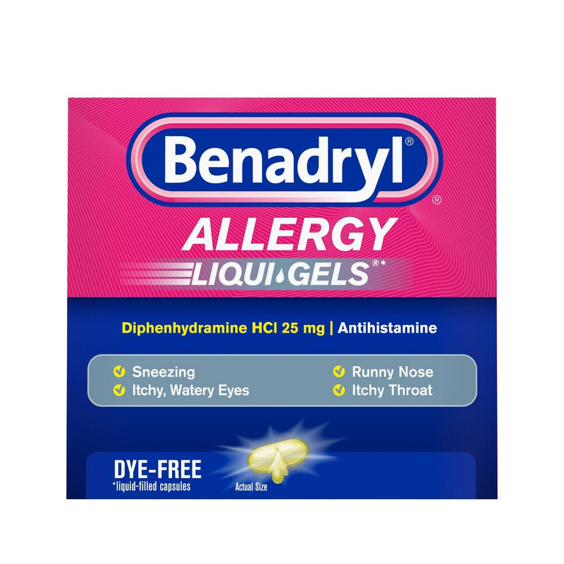 Benadryl Dye-Free Allergy Relief Gelcaps - Diphenhydramine - 24ct