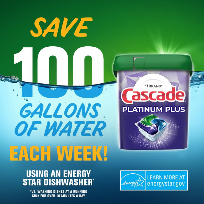 Cascade Fresh Platinum Plus Action Pacs Dishwasher Detergents - 38ct