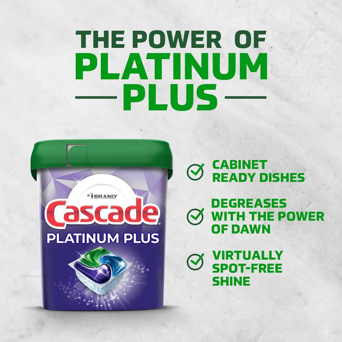 Cascade Fresh Platinum Plus Action Pacs Dishwasher Detergents - 38ct