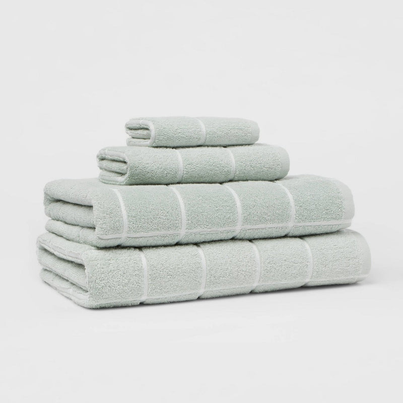 Everyday Grid Washcloth Mint - Room Essentials