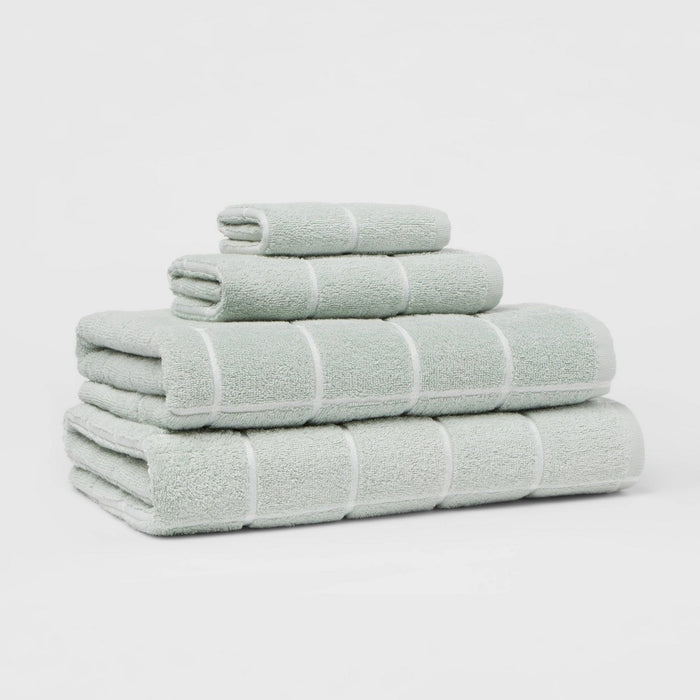 Everyday Grid Washcloth Mint - Room Essentials