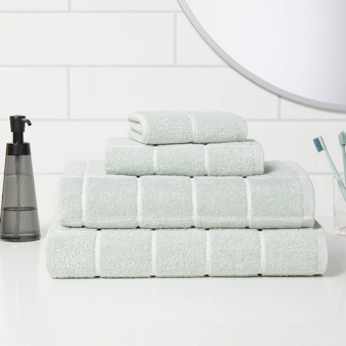 Everyday Grid Washcloth Mint - Room Essentials