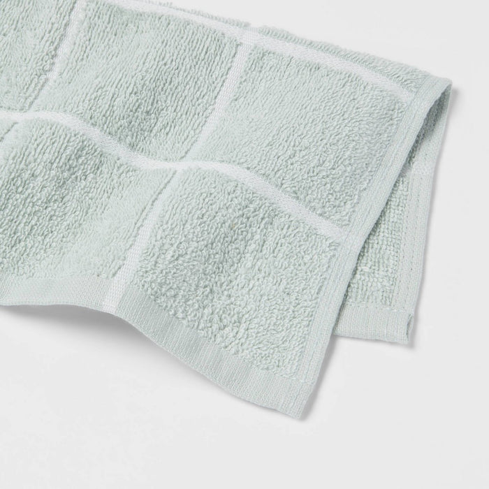 Everyday Grid Washcloth Mint - Room Essentials
