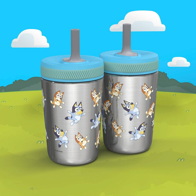 Bluey 12oz Stainless Steel Double Wall Kelso Tumbler - Zak Designs