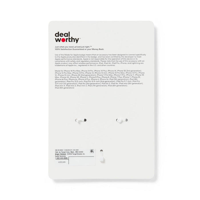 3' Lightning to Aux Cable - dealworthy White