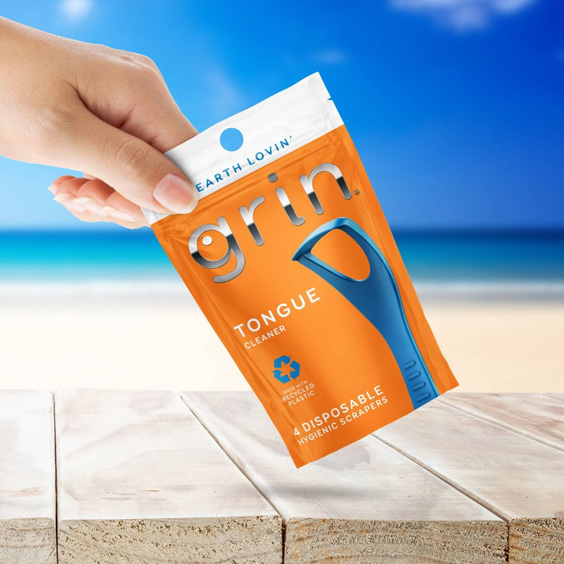 Grin Oral Care Tongue Cleaner - Trial Size - 4ct