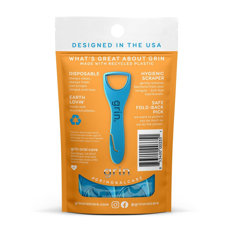 Grin Oral Care Tongue Cleaner - Trial Size - 4ct