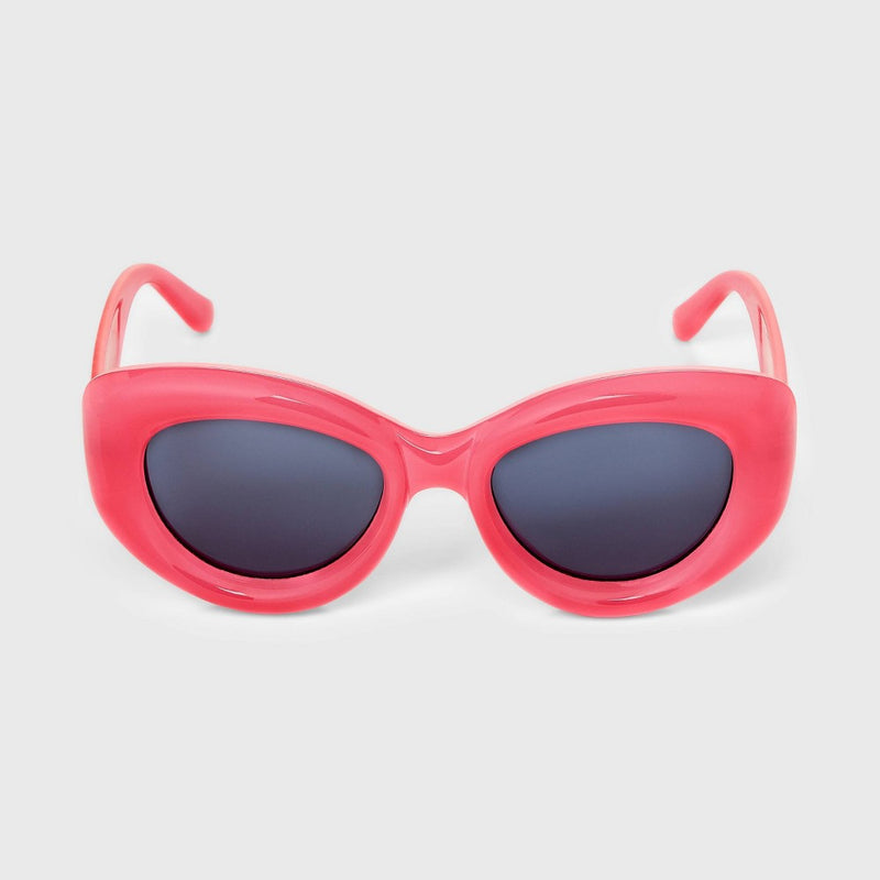 Women's Bubble Round Cateye Sunglasses - A New Day Pink