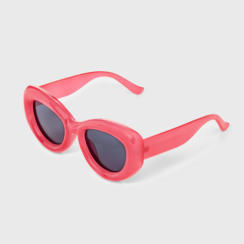 Women's Bubble Round Cateye Sunglasses - A New Day Pink