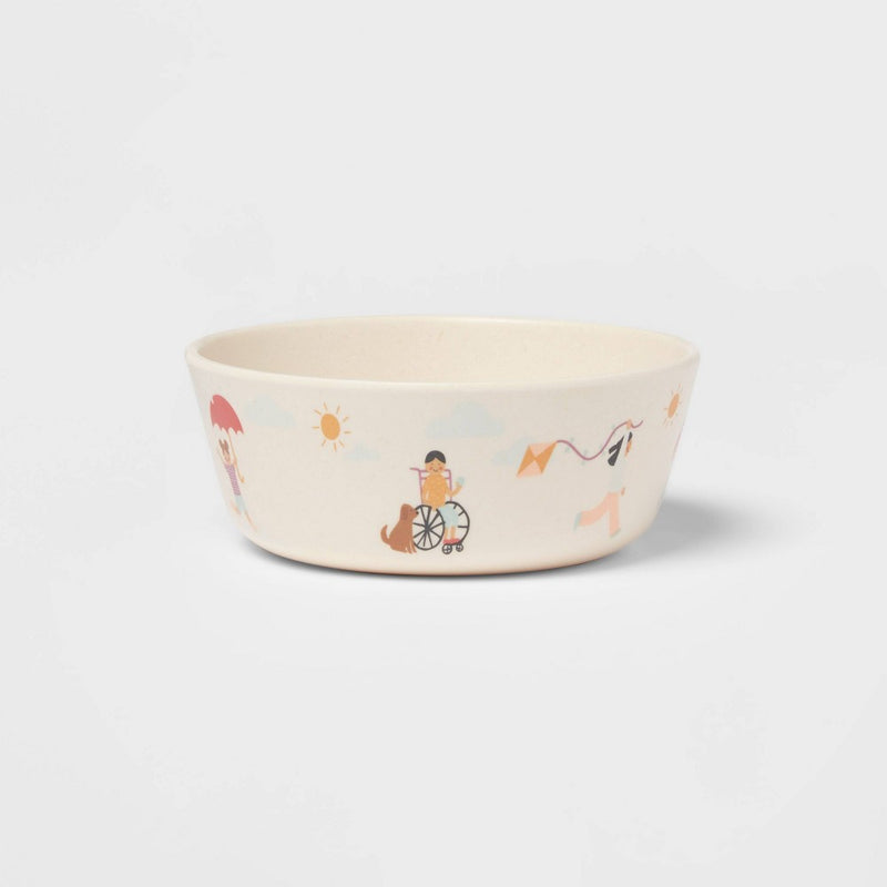 Kids' Bamboo Melamine Cereal Bowl Pals - Pillowfort