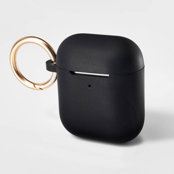 Apple AirPods (1/2 Generation) Silicone Case with Clip - heyday Black/Black