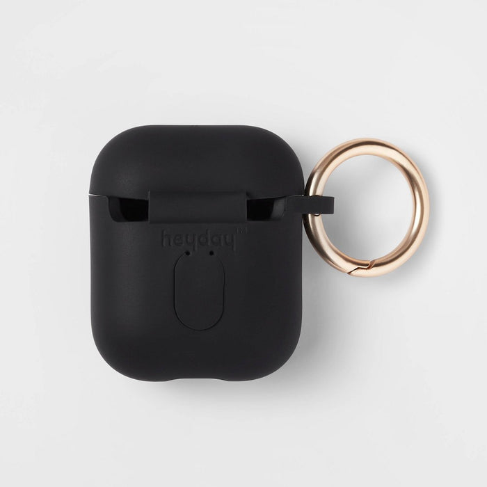 Apple AirPods (1/2 Generation) Silicone Case with Clip - heyday Black/Black