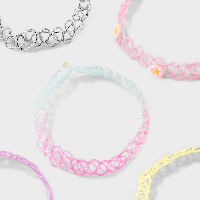Girls' 5pk Tattoo Choker Necklace Set - Cat & Jack