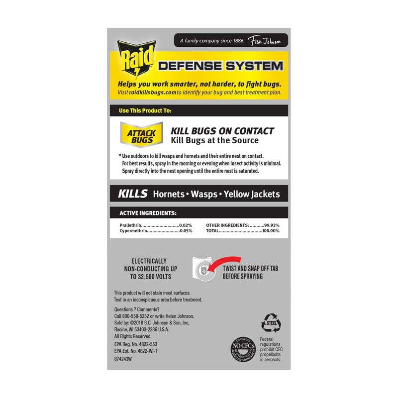 Raid 14oz 2ct Wasp & Hornet KillerTwin Pack