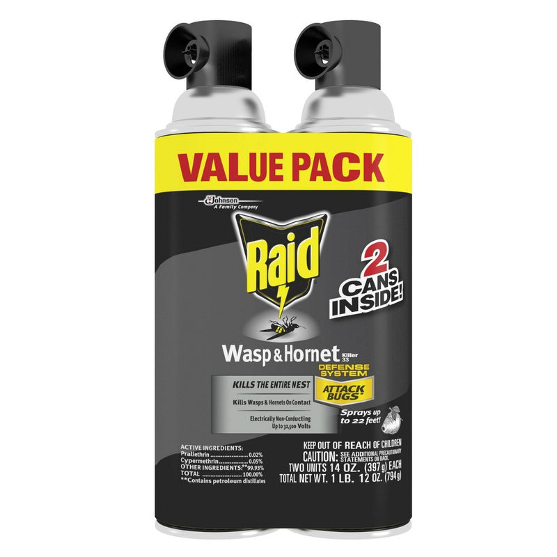 Raid 14oz 2ct Wasp & Hornet KillerTwin Pack