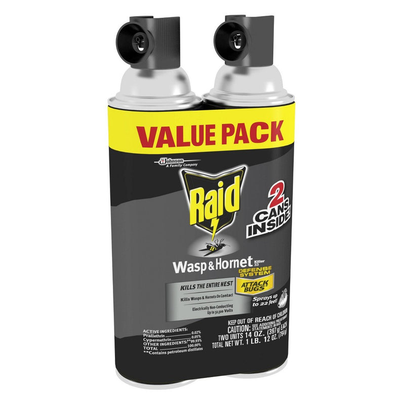 Raid 14oz 2ct Wasp & Hornet KillerTwin Pack