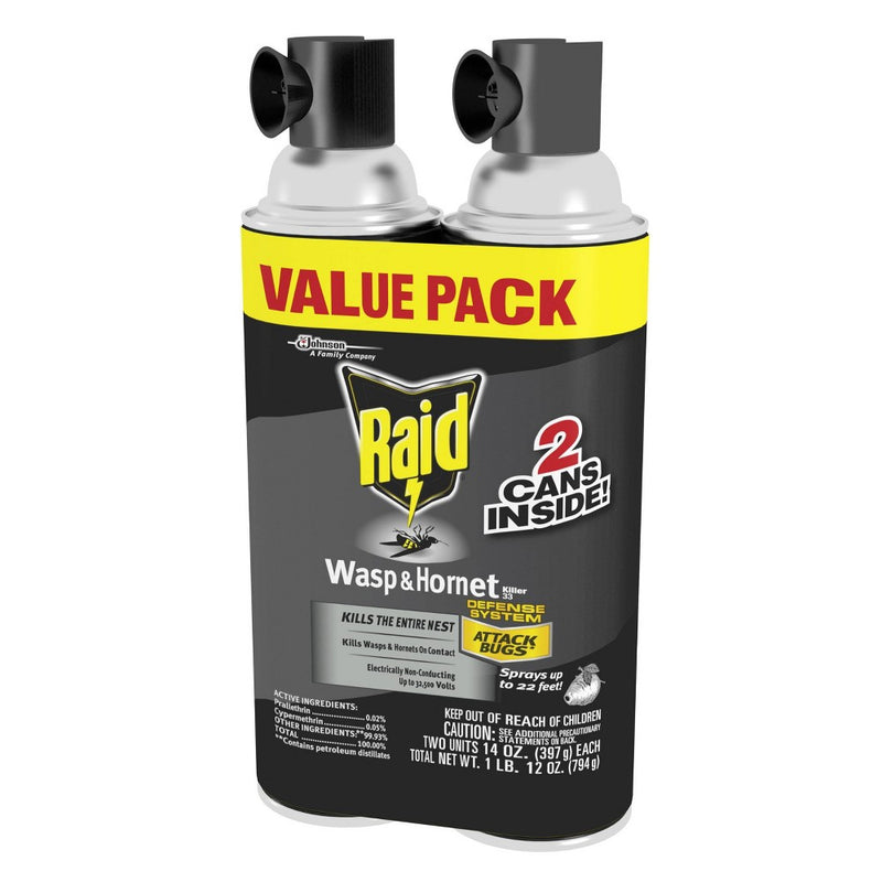 Raid 14oz 2ct Wasp & Hornet KillerTwin Pack
