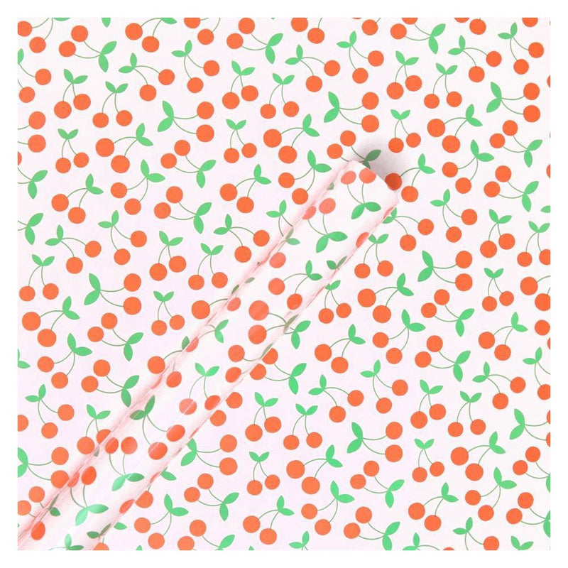 Gift Wrap Cherry Pattern - Spritz: Multicolor, Recyclable Paper, All Occasions, FSC Certified (LOCAL PICKUP ONLY)