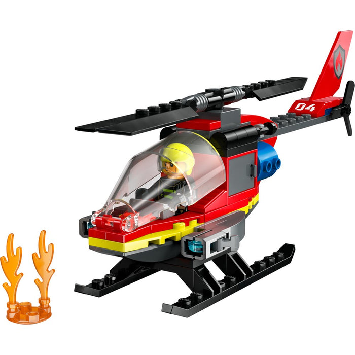 LEGO City Fire Rescue Helicopter Pretend Play Toy 60411