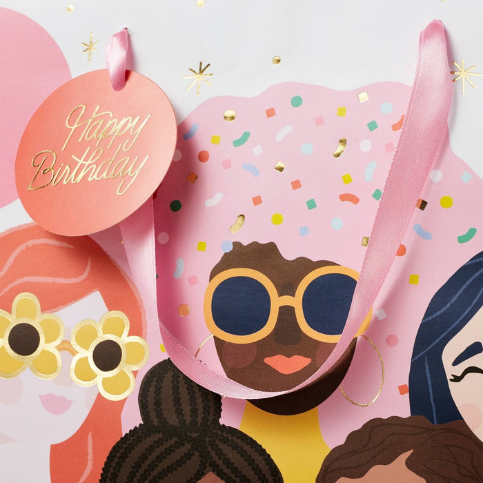 Friends Birthday Medium Gift Bag - Spritz