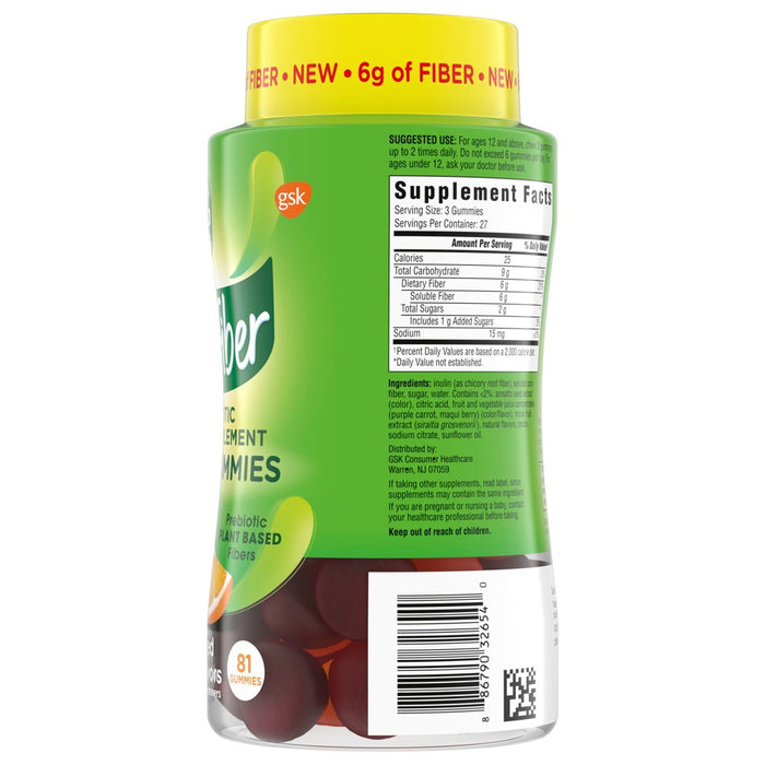 Benefiber Prebiotic Fiber Gummies - 81ct