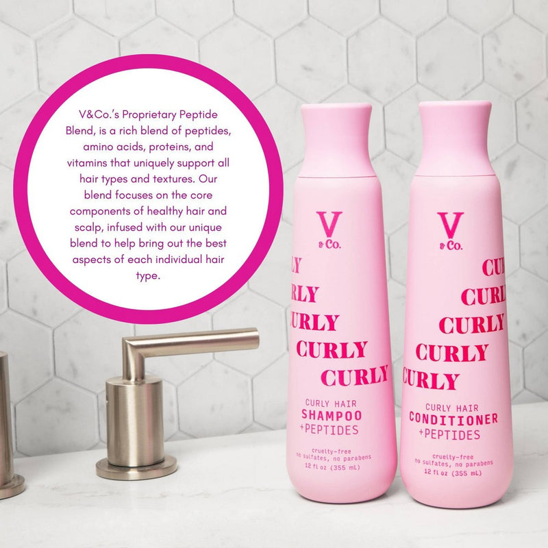 V&Co. Beauty Curly Hair + Peptide Conditioner - 12oz