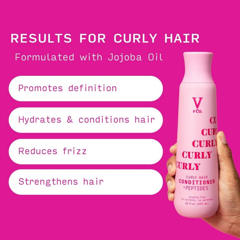 V&Co. Beauty Curly Hair + Peptide Conditioner - 12oz