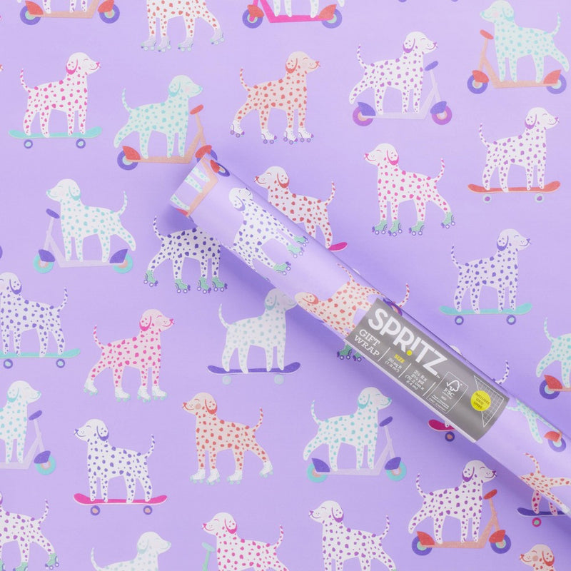 30"x96" Scooter Dogs Gift Wrap - Spritz (LOCAL PICKUP ONLY)