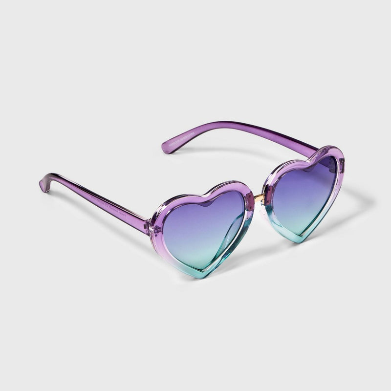 Girls' Heart Sunglasses - Cat & Jack Purple/Blue