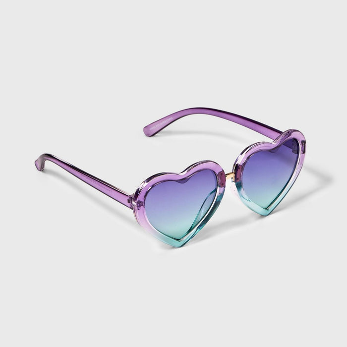 Girls' Heart Sunglasses - Cat & Jack Purple/Blue