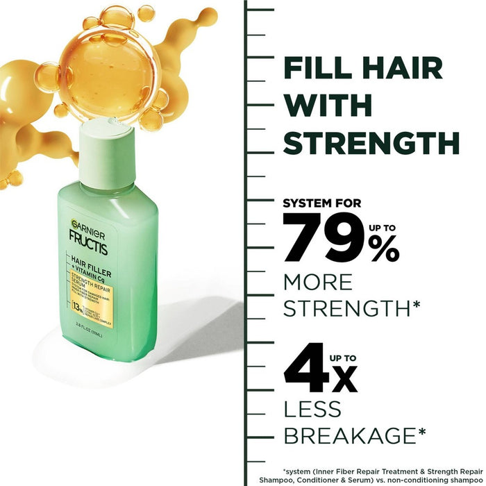 Garnier Fructis Hair Fillers Strength Repair Hair Serum for Damaged Hair - 3.75 fl oz