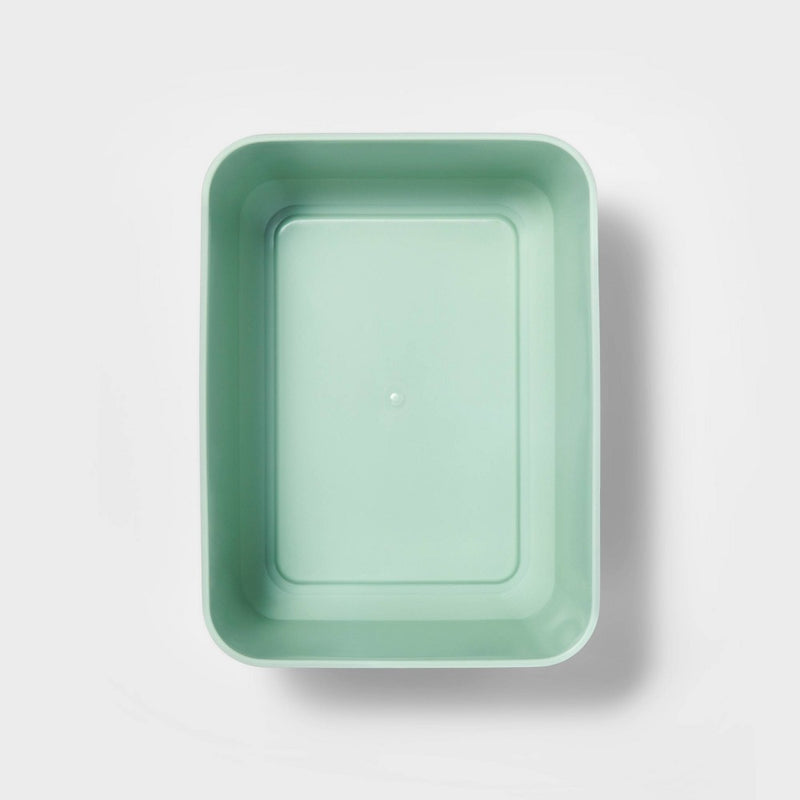 3pk Medium Storage Trays Daydream Green - Brightroom