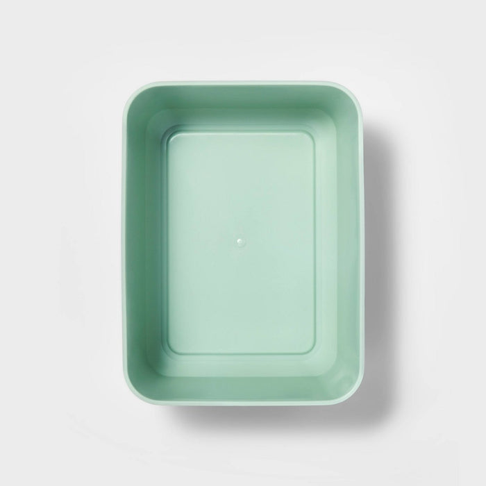 3pk Medium Storage Trays Daydream Green - Brightroom