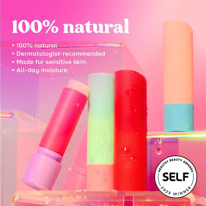 eos 100% Natural Lip Balm Sticks - Watermelon Frose and Lychee Martini - 2pk/0.28oz