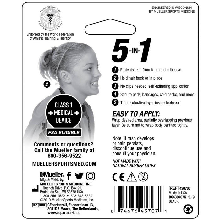 Mueller MWrap Bandage Wraps - Black 2.75" x 21.4yd