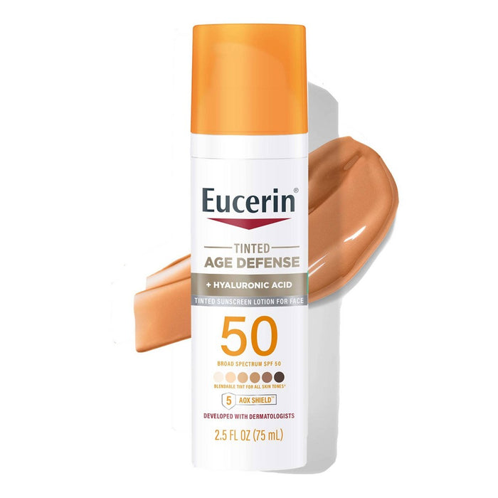 Eucerin Age Defense Face Sunscreen Tinted Lotion - SPF 50 - 2.5 fl oz EXP:08/25