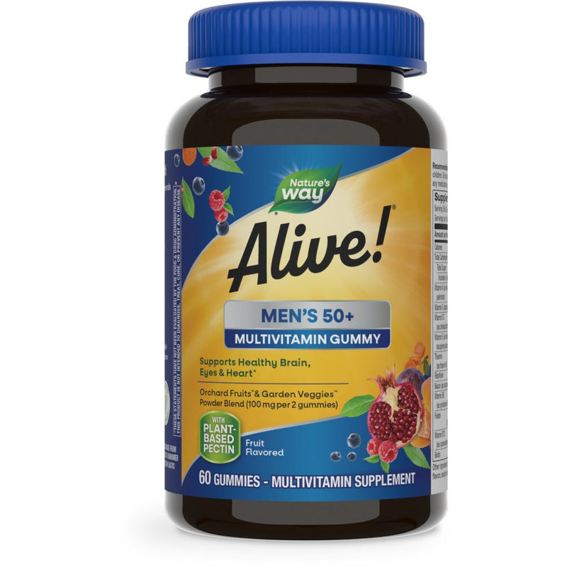 Nature's Way Alive! Men's 50+ Gummy Multivitamins- 60ct -EXP: 08/2025
