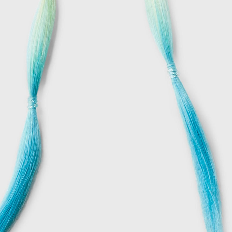 Girls' 2pk Faux Hair Rainbow Bubble Braid Clips - art class