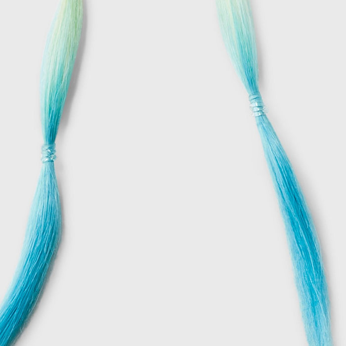 Girls' 2pk Faux Hair Rainbow Bubble Braid Clips - art class