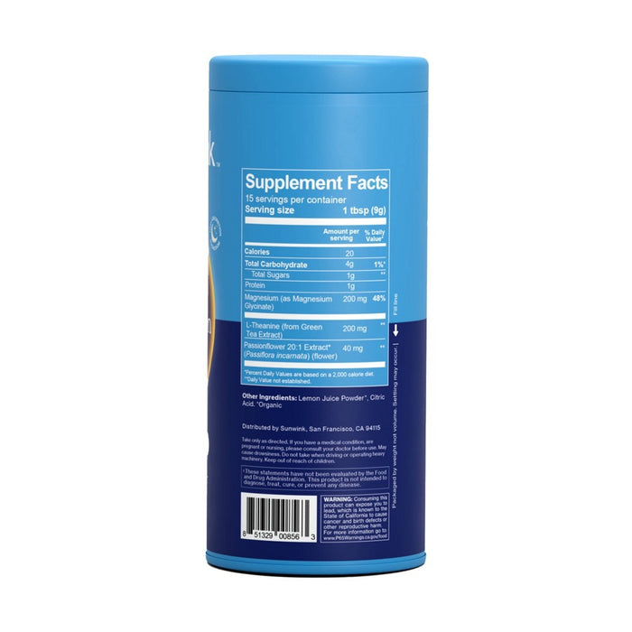 Sunwink Sleep Cozy Lemon Superfood Powder - 4.8oz EXP 02/12/2026