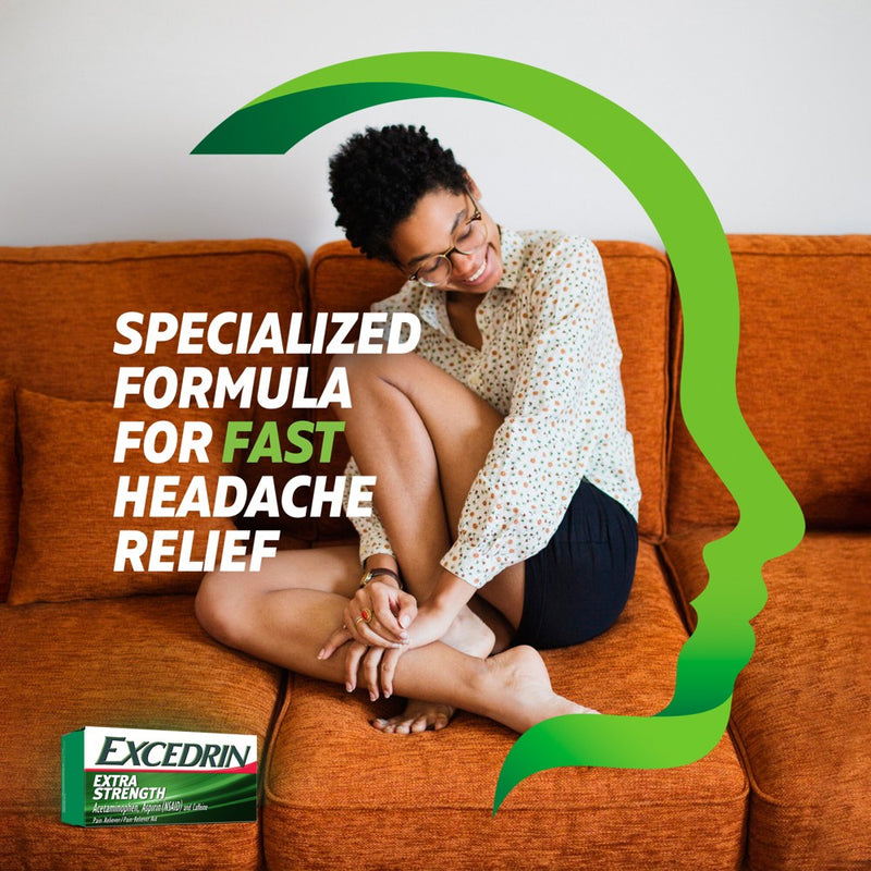 Excedrin Extra Strength Pain Reliever Caplets - Acetaminophen/Aspirin (NSAID) - 100ct