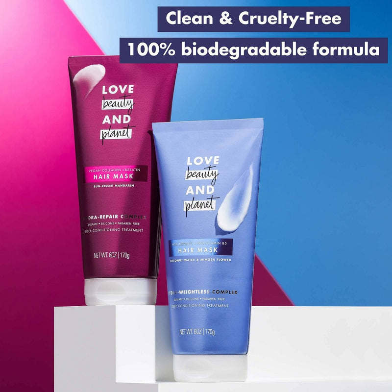 Love Beauty and Planet Coconut Water & Mimosa Flower Hair Mask Deep Conditioning Treatment - 6oz